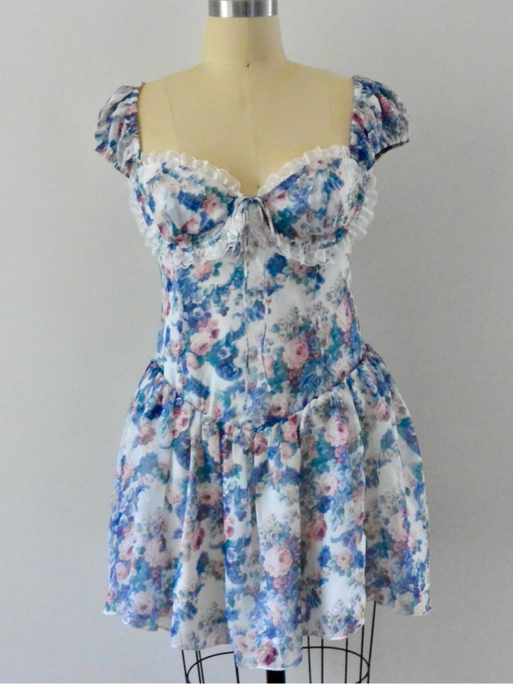 For Love and Lemons Audrey floral mini dress (size M) NWT